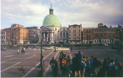 The typical first view of Venice